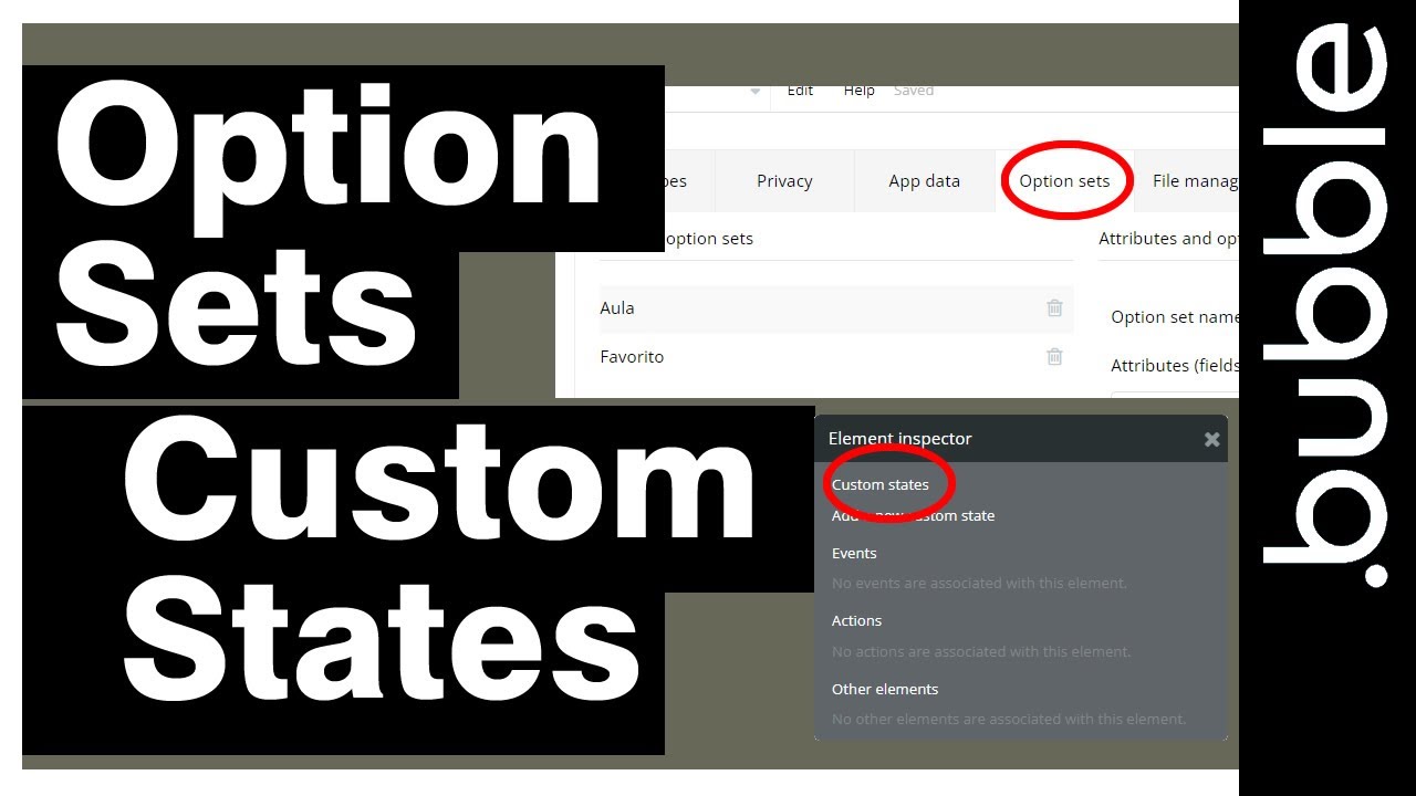 O que é e como usar Custom States e Option Sets no bubble - YouTube