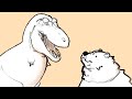 Tyrannosaurus vs grizzly bear animated