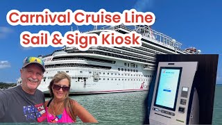 Carnival Cruise Lines Sail & Sign Kiosk
