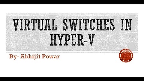 Creating Virtual Switches in Hyper-V