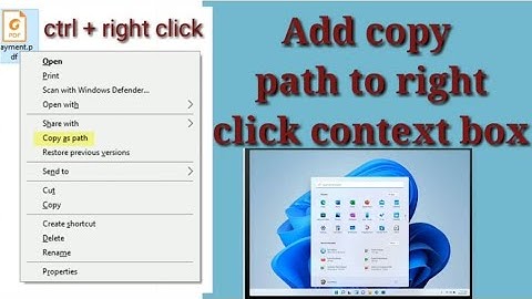Add Copy as Path to Right Click Context Menu