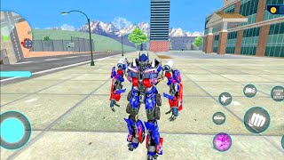 Robot Fight Mega Optimus Prime Jet Car Bike Transformation Robot New Nice Car - Android Gameplay screenshot 4