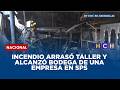 Incendio arrasó taller y alcanzó bodega de una empresa en SPS