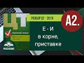 ЦТ 2019 Русский язык. А2. Е-И в корне, приставке