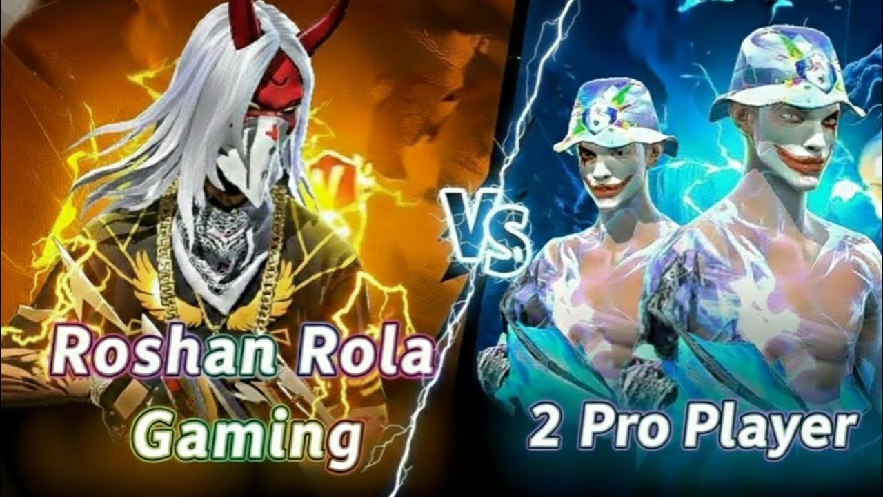 COMEBACK ROSHAN ROLA GAMING VS 2 PRO PLAYER  GOD LEVEL GAMEPLAY GARENA FREE FIRE