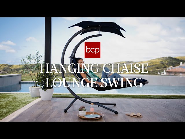 Best Choice Products Hanging Led-lit Curved Chaise Lounge Chair