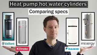 Heat pump hot water cylinders  comparing specs