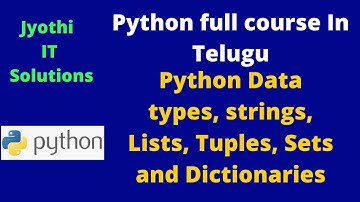 20.Mutable & immutable type in Python |Jyothi IT Solutions |Telugu