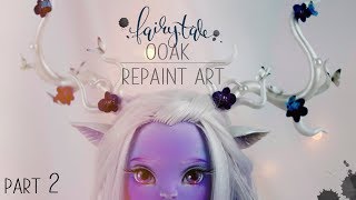 Fairytale Art Series Repaint - Making a Dreamy Doe, Antlers, Butterflies, Sculpting Mods OOAK Part 2