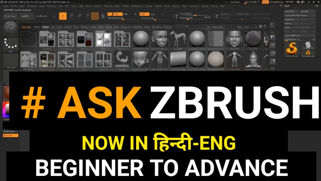 How to use Alpha and texture in zbrush | Tutorialin hindi - YouTube