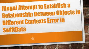 Illegal Attempt to Establish a Relationship Between Objects in Different Contexts Error in SwiftData