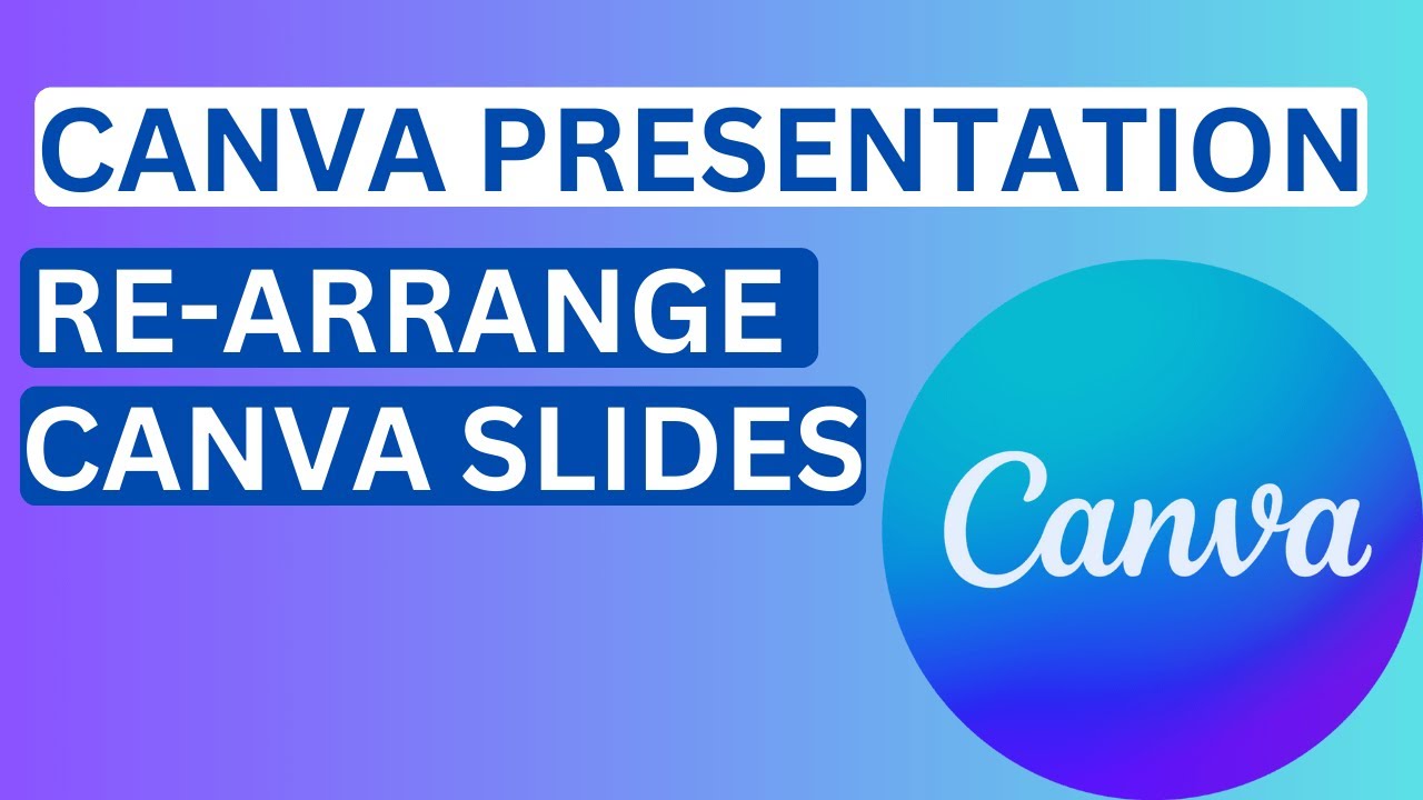 How To Re-arrange Slides In Presentation In Canva | Presentation ...