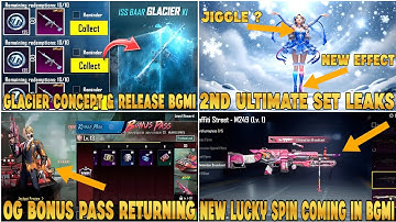 M416 GLACIER BGMI RELEASE DATE | 4.1 2nd ULTIMATE SET LEAKS | BONUS PASS LUCKY SPIN COMING IN BGMI