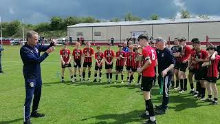 St Joseph's 4x1 Tullamore SFAI South Leinster final. (receiving medals)