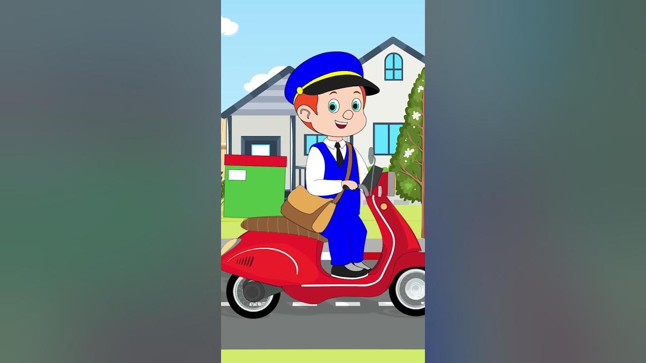 Bak Postacı Geliyor Selam Veriyor Çocuk Şarkısı - Yeşil Şimşek Çocuk Şarkıları  #karpuzadam #shorts