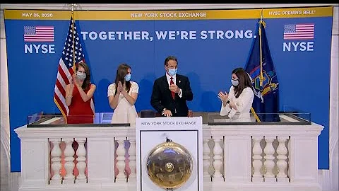 Cuomo Rings Opening Bell at NYSE as Trading Floor Reopens