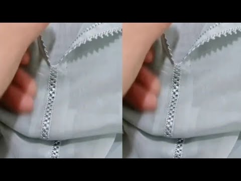 أسهل وأسرع ملاقية الراندة مشبكة عصرية خفيفة لون في لون بي ثلاث غرزات على طول البياسة