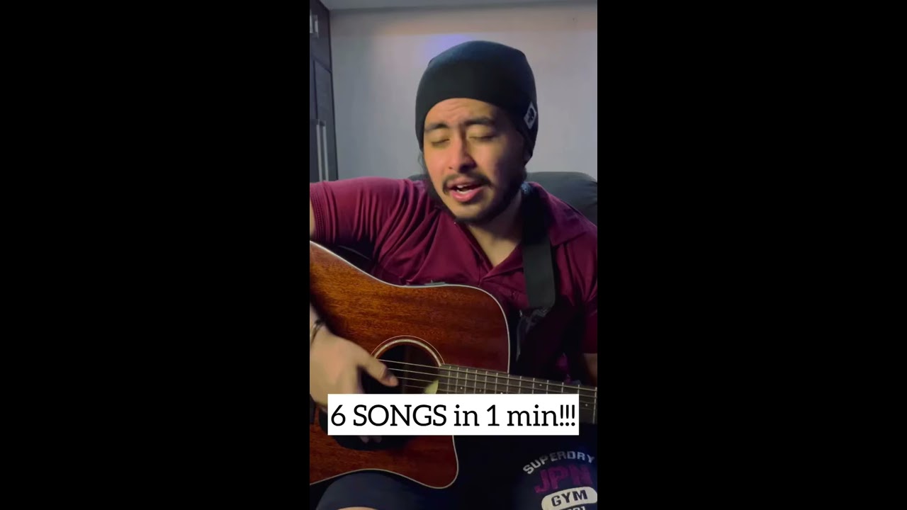 6 songs in 1 minute / 6 गाने 1 मिनट में !! Acoustic Singh #shorts ...