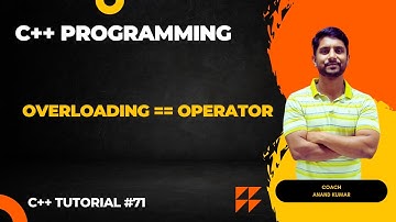 Overloading == Operator in C++ | In Hindi