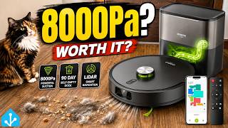 MONSGA Robot Vacuum MR7 Pro Review + Home Assistant Integration | 8000Pa, Self-Emptying & LiDAR