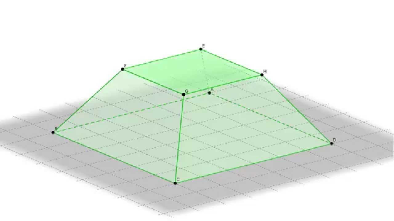 Berechnen des Netzes von Pyramidenstumpf - YouTube