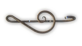 Wrought Iron musical Hook/ metal Wall Hanger/ Home decoration ideas metal Art'