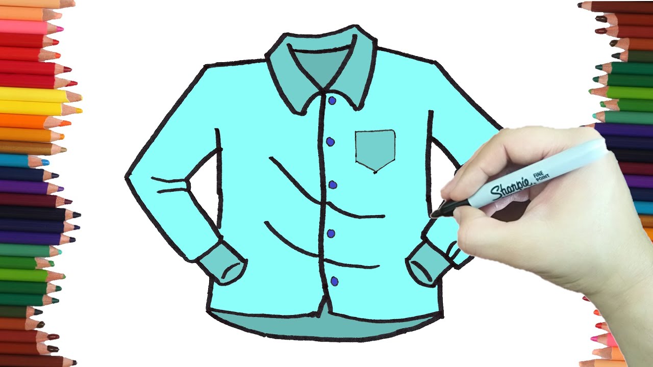 acento impaciente Producto Como dibujar una camisa | Dibujos faciles - YouTube