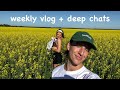 weekly vlog + deep chats (we cry)