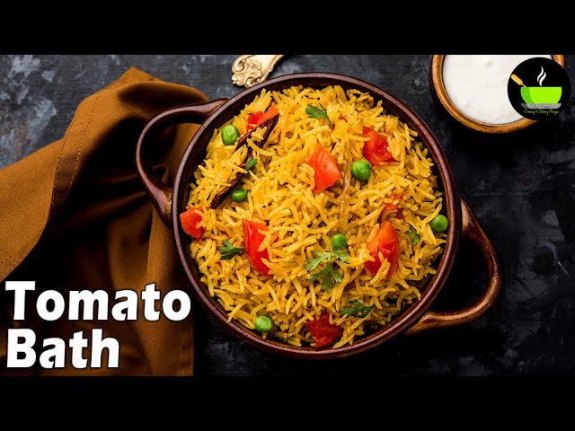 Tomato Bath Recipe | Variety Rice Recipes | Lunch Recipes | How To Make Tomato Bath | Tomato Bhath | She Cooks