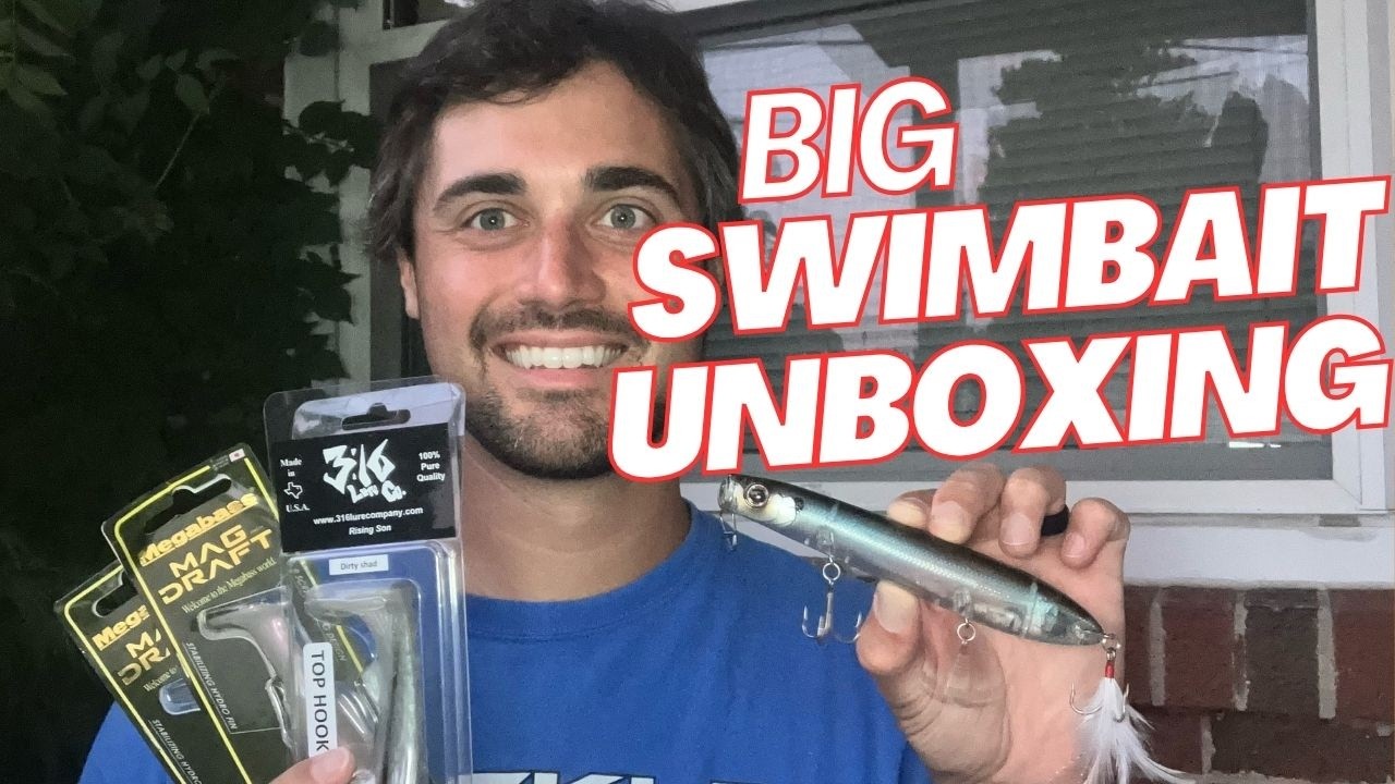Big swimbait unboxing: Megabass, Deps, 3:16, Evergreen