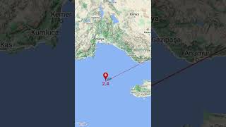 2.4 Akdeniz  depremi Antalya  Kumluca 127km 15.11.2023  18:08:25   derinlik 7km (Afad)