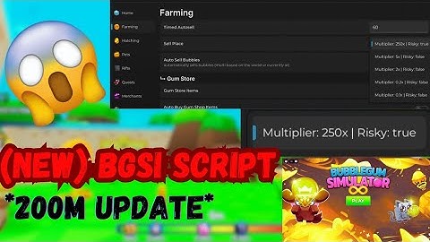 (New) 🔥Bubble Gum Script Infinity Script | Auto glow bubbles, Auto sell 250×, Auto hatch, & more!!😱
