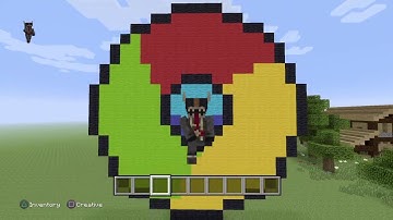 Minecraft Pixel Art Tutorial - Google Chrome Logo