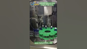 AUTOMATIC SCREW CAPPER SINGLE HEAD WITH PICK AND PLACE CAP PLACEMENT