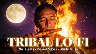 Tribal Lo-Fi Beats 🦅 Native American Ambience &amp; Fire Crackle  #lofi #nativeamerican #tribalbeats