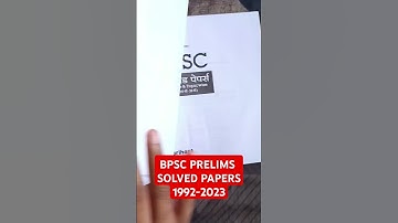 BPSC PRELIMS SOLVED PAPERS | ARIHANT BPSC QUESTIONS BANK
