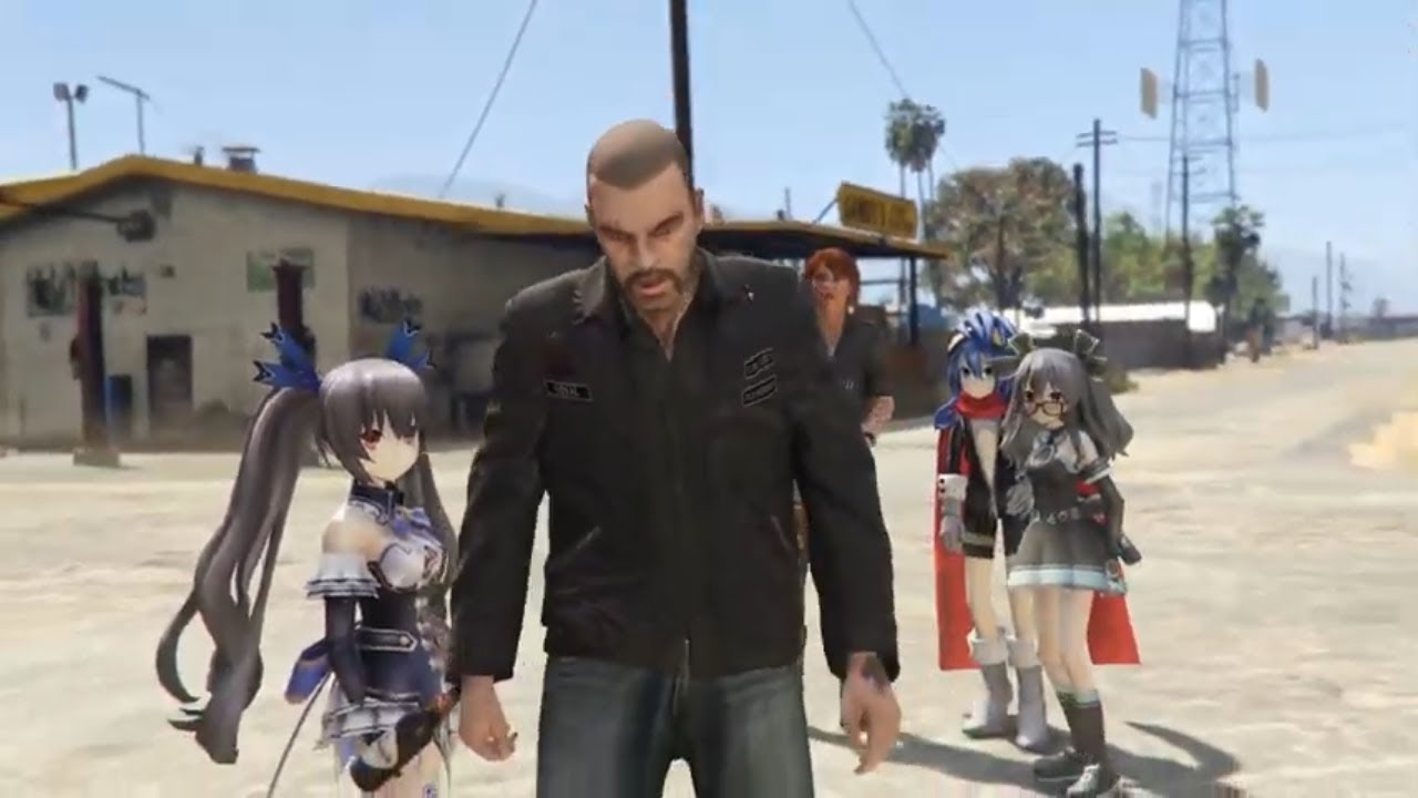 Noire killed johnny and his friends - GTA V Neptunia MODS #3