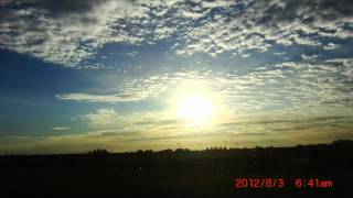 2012-08-03 raw (mp4) timelapse capture of the day's sunrise