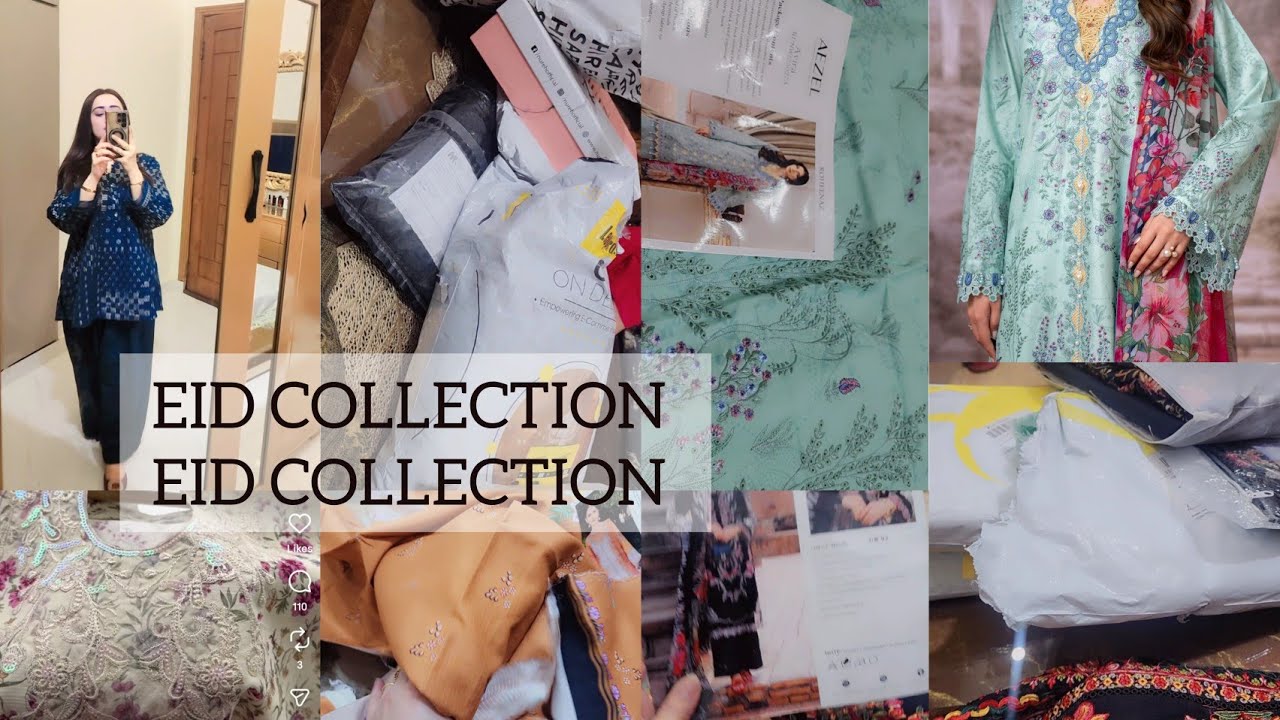 Eid collection aneelas k beautiful dresses || new shopping haul different brands different dresses 🛍