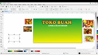 Cara mudah membuat banner spanduk toko buah di coreldraw