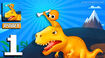 Dino Chaos: Crazy Race - Gameplay Walkthrough Part 1 - Run Fast or Get Chomped (iOS, Android)