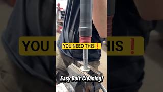 Using an Air Tool to Clean Threads