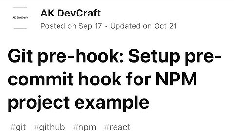 Git pre-hook: Setup pre-commit hook for Gradle project example