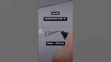Signature for O | Olivia | SbtellME Calligraphy and Handwriting #shorts