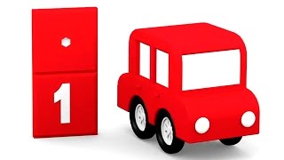 Lehrreicher Zeichentrickfilm - Farben lernen mit den 4 kleinen Autos - Rot