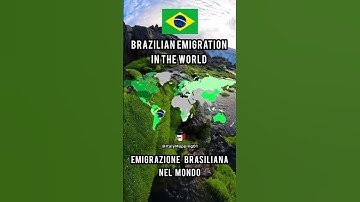 Brazilian emigration in the world #shorts #mapping #map #subscribe #fyp #geography #viral