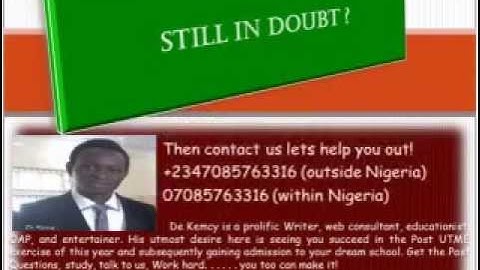 HOW TO GET (PDF) UNIZIK POST UTME APTITUDE TEST PAST QUESTIONS FREE. SEE VIDEO.