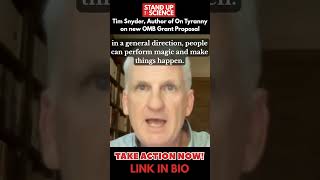 Tim Snyder, Author of On Tyranny on OMB Grant Proposal