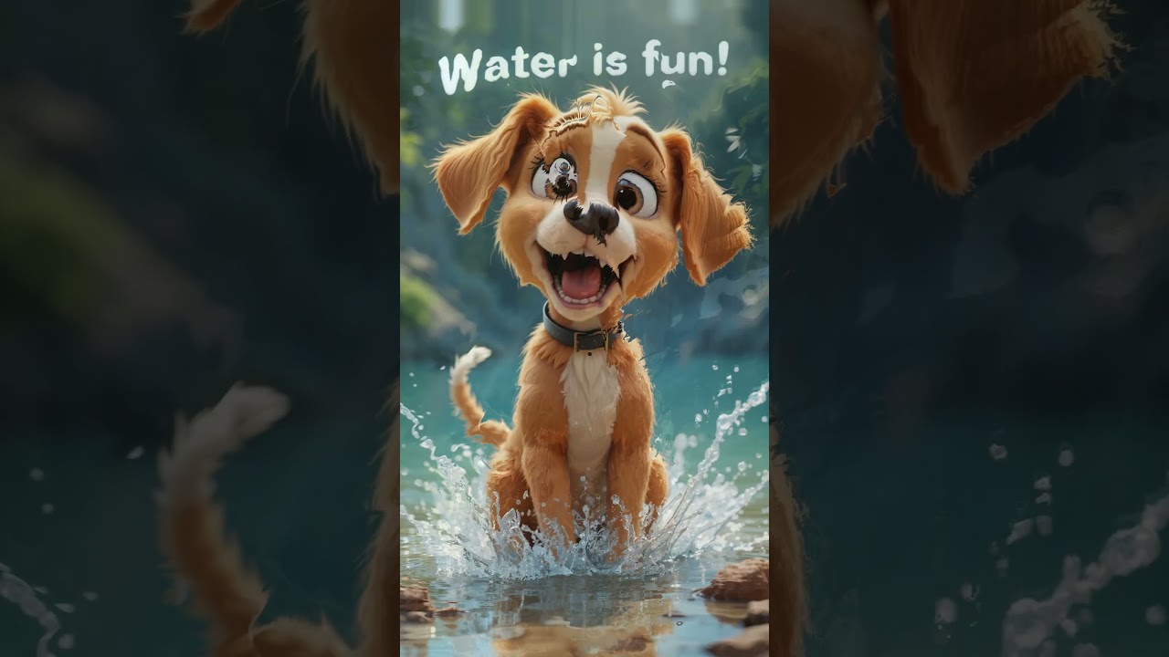 The Orange Cat and the Playful Puppy 