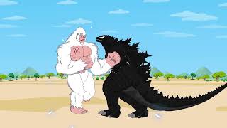 TEAM Godzilla vs Evolution of Team White Godzilla Size Comparison  Godzilla Cartoon Compilation 05